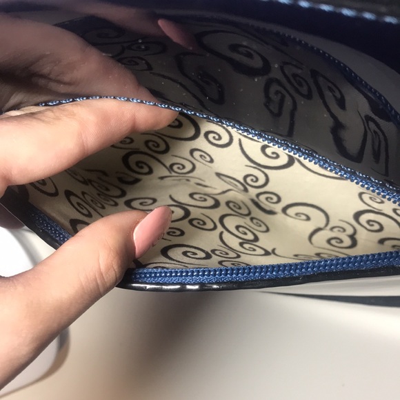 Navy Blue Metallic Handbag - Picture 10 of 16